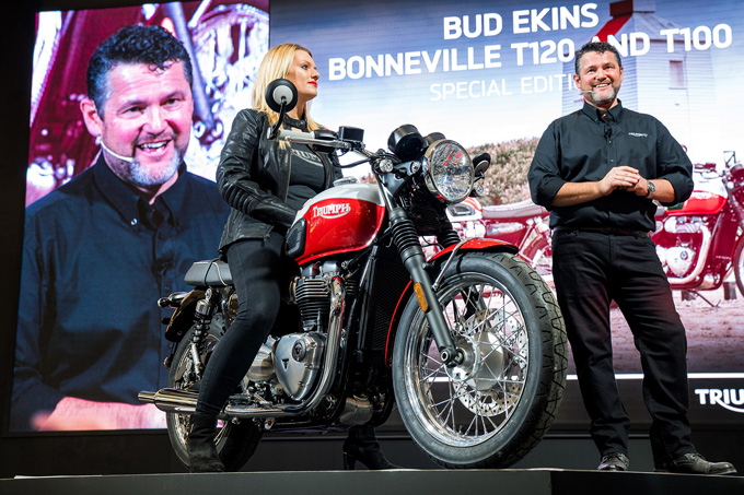 【EICMA2019レポート】「T120 Bud Ekins／T100 Bud Ekins Special Edition」に「THRUXTON RS」、「Bobber TFC」をワールドローンチ