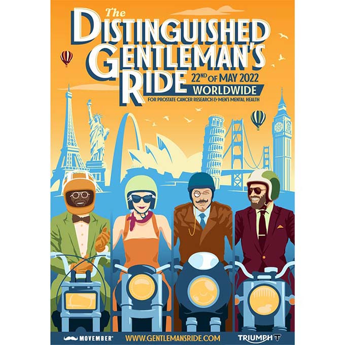 「2022 Distinguished Gentleman's Ride（DGR＝ディスティングイッシュド・ジェントルマンズ・ライド）」が5/22に世界同時開催！今年もソロライドで！！のメイン画像