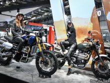 【EICMA2018レポート】新型スクランブラー1200 XC/XEに注目が集まるトライアンフブースの画像