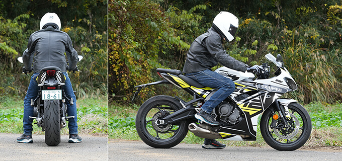 【【トライアンフ デイトナ660 試乗記】ライダーにフィットする誂え感が大きな魅力 05写真